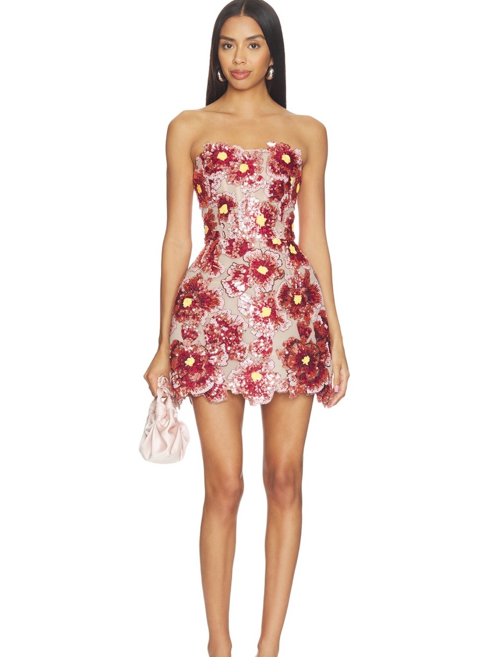 Bronx and Banco Raspberry Sequin Maraya Mini Dress - Picture 1 of 5